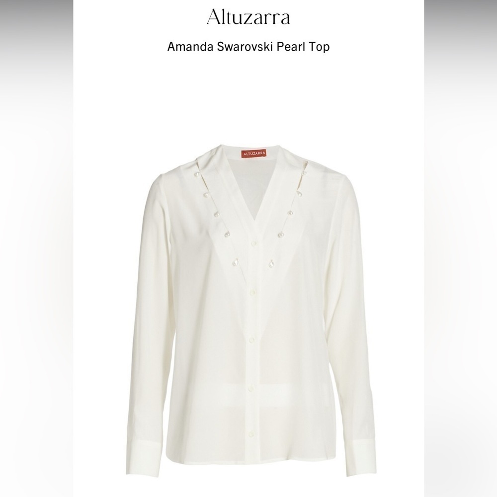 Designer Altuzarra Amanda Swarovski Pearl Top